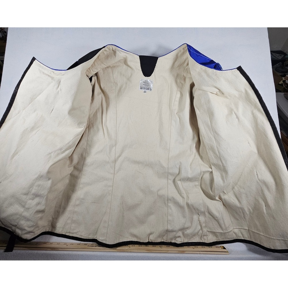 The Supply Room Blue Canvas Rifle Shooting Jacket Size 44 Competition Coat 873 - Picture 7 of 11